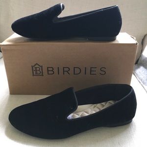 Birdies Starling Black Velvet Loafer 9.5